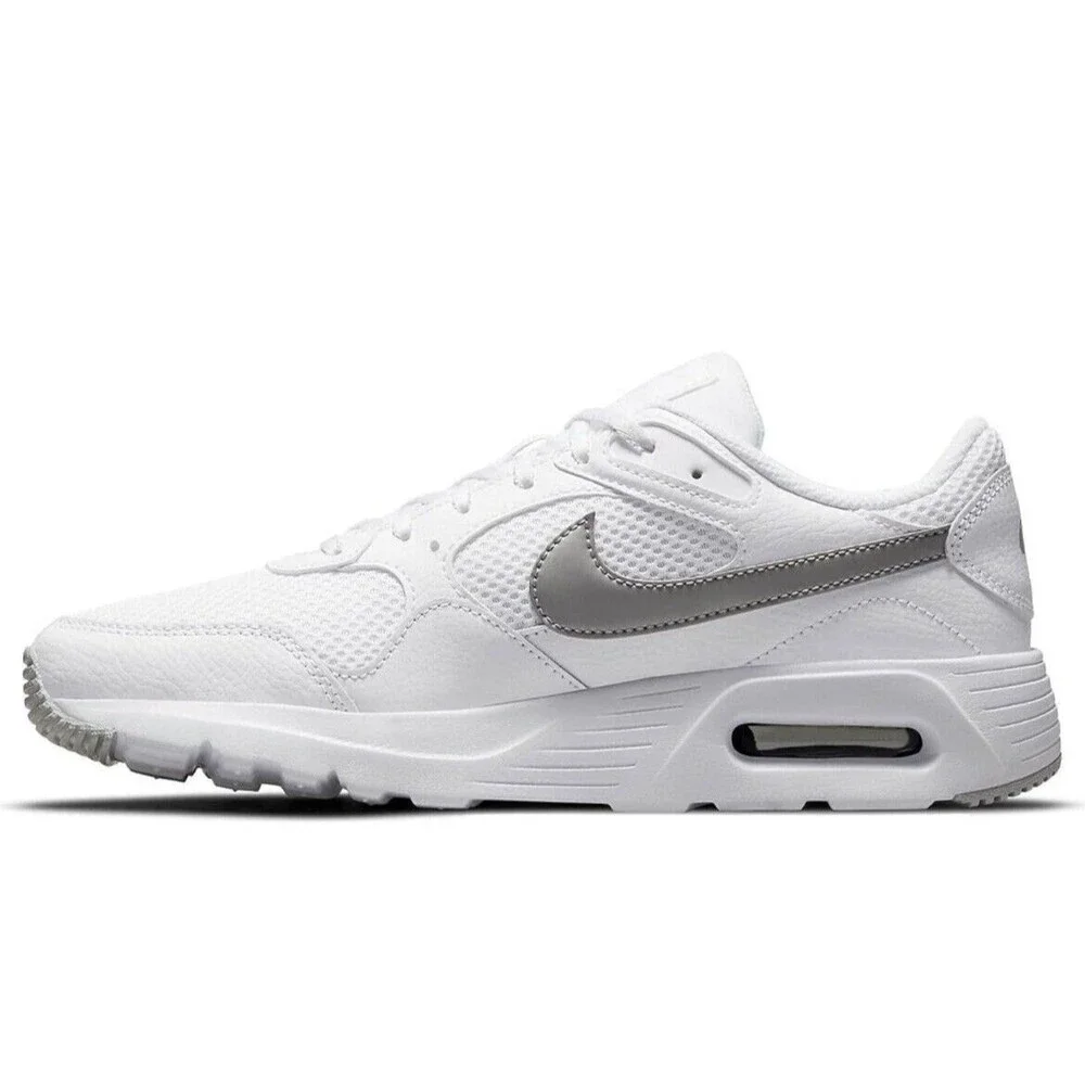 Nike Air Max SC Athletic Sneakers Shoes Women’s Size 9.5 White/Metallic Platinum - Picture 1 of 7